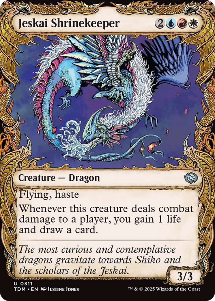 Jeskai Shrinekeeper (TDM-311) - Tarkir: Dragonstorm: (Showcase) Foil - Premium MTG Single from Wizards of the Coast - Just $0.09! Shop now at Game Crave Tournament Store