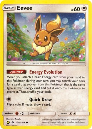 Eevee 101a/149 - Sun & Moon Holofoil