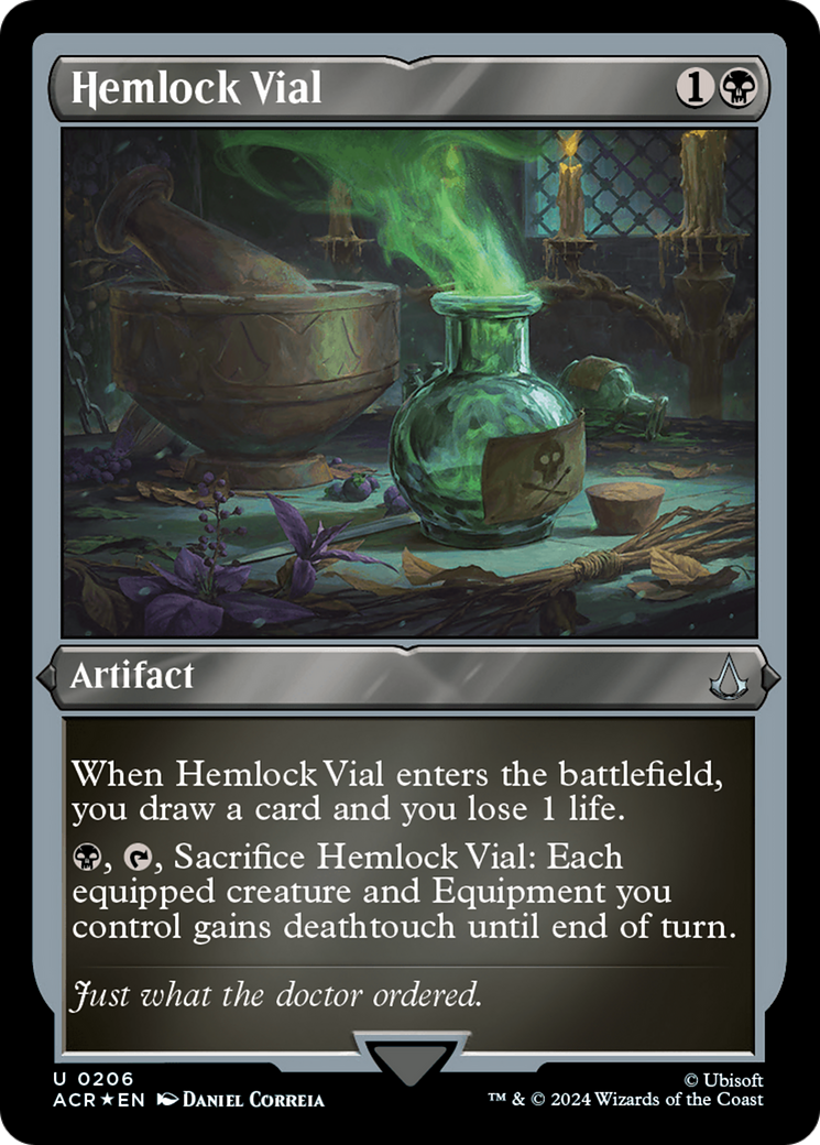 Hemlock Vial (ACR-206) - Assassin's Creed Etched Foil - Premium MTG Single from Wizards of the Coast - Just $0.26! Shop now at Game Crave Tournament Store