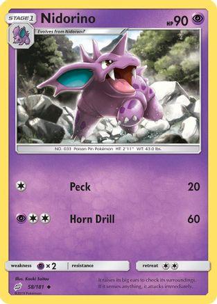 Nidorino 58/181 - Team Up Reverse Holofoil