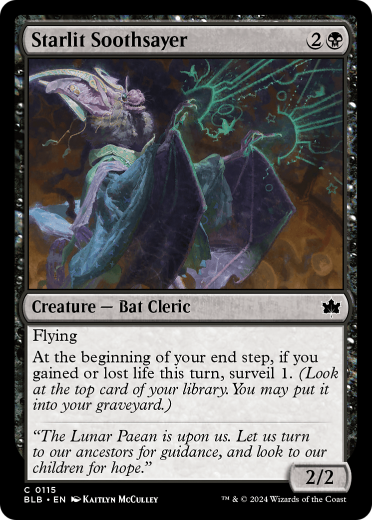 Starlit Soothsayer (BLB-115) - Bloomburrow Foil - Premium MTG Single from Wizards of the Coast - Just $0.25! Shop now at Game Crave Tournament Store