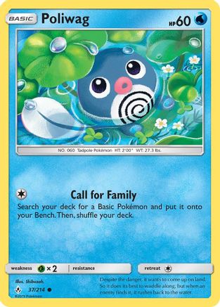 Poliwag 37/214 - Unbroken Bonds Reverse Holofoil