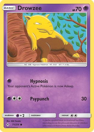Drowzee 71/214 - Unbroken Bonds Reverse Holofoil