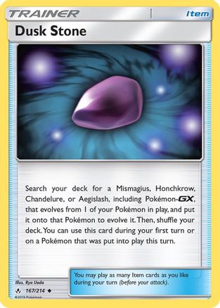 Dusk Stone 167/214 - Unbroken Bonds Reverse Holofoil