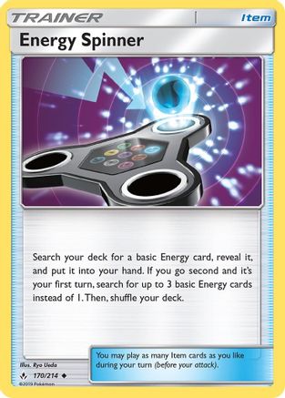 Energy Spinner 170/214 - Unbroken Bonds Reverse Holofoil