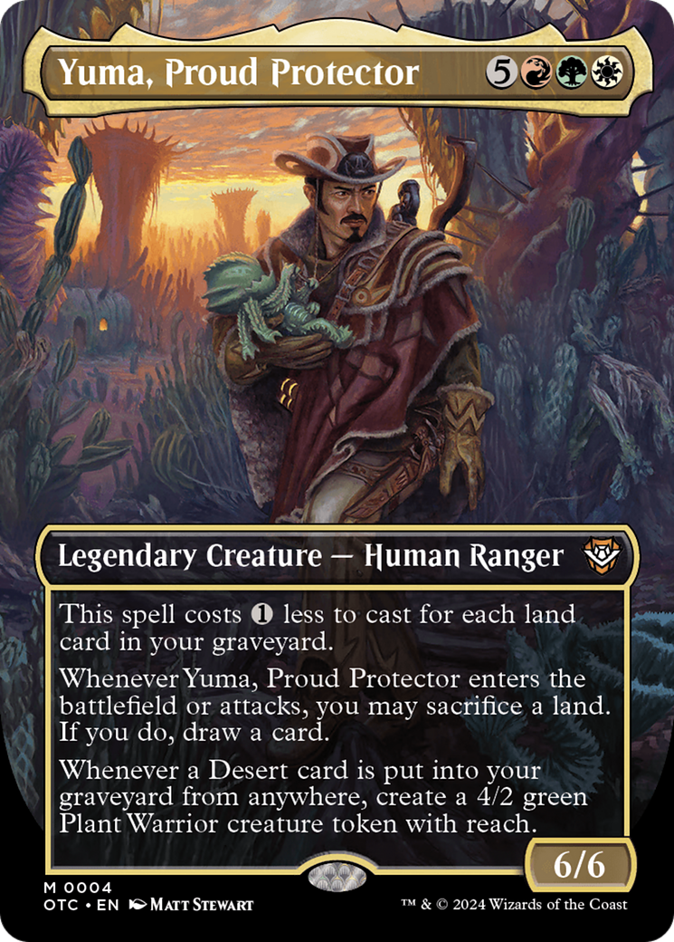 Yuma, Proud Protector (OTC-004) - Outlaws of Thunder Junction Commander (Borderless) - Premium MTG Single from Wizards of the Coast - Just $0.26! Shop now at Game Crave Tournament Store