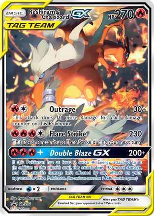 Reshiram & Charizard-GX SM201/248 - SM Black Star Promos Holofoil