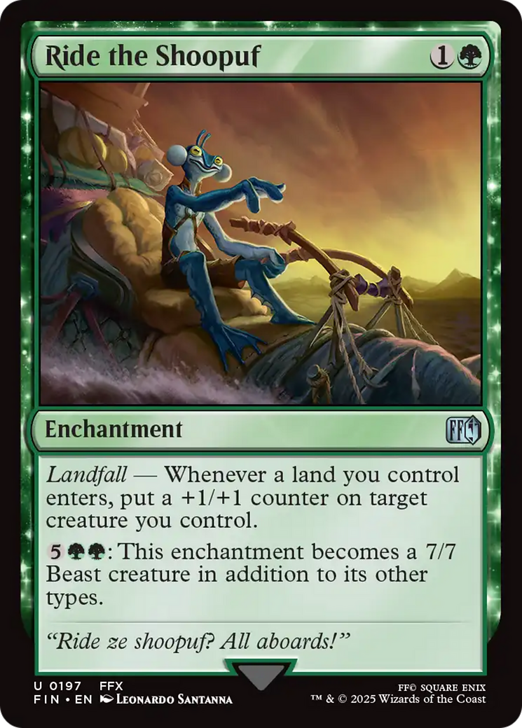 Ride the Shoopuf (FIN-197) - FINAL FANTASY - Premium MTG Single from Wizards of the Coast - Just $0.08! Shop now at Game Crave Tournament Store