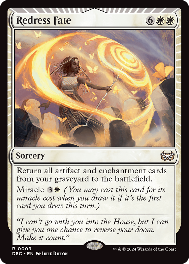 Redress Fate (DSC-009) - Duskmourn: House of Horror Commander: (miracle) - Premium MTG Single from Wizards of the Coast - Just $0.35! Shop now at Game Crave Tournament Store