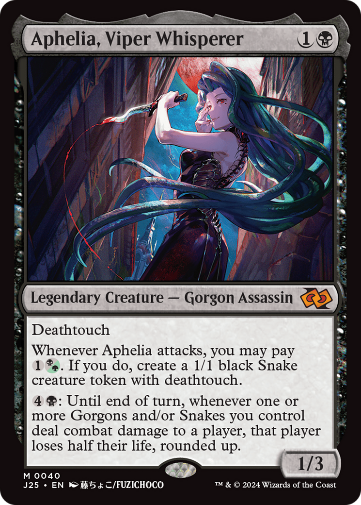 Aphelia, Viper Whisperer (J25-040) - Foundations Jumpstart - Premium MTG Single from Wizards of the Coast - Just $12.91! Shop now at Game Crave Tournament Store