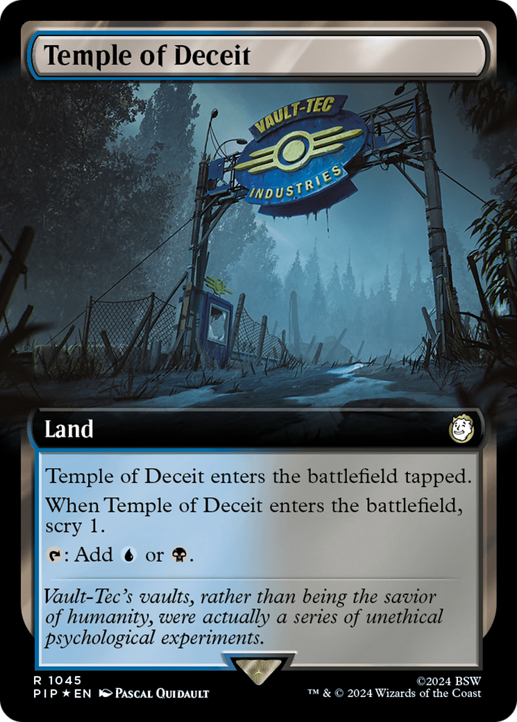 Temple of Deceit (PIP-1045) - Fallout: (Extended Art) Foil - Premium MTG Single from Wizards of the Coast - Just $0.97! Shop now at Game Crave Tournament Store