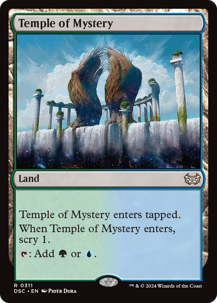 Temple of Mystery (DSC-311) - Duskmourn: House of Horror Commander - Premium MTG Single from Wizards of the Coast - Just $0.25! Shop now at Game Crave Tournament Store