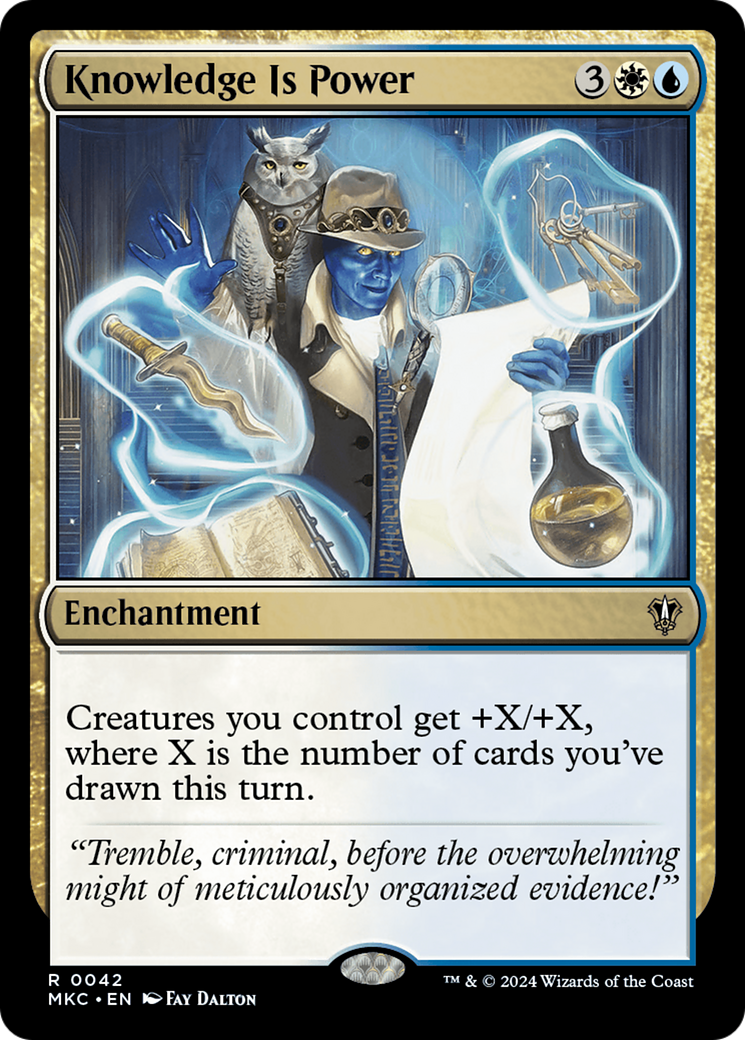 Knowledge Is Power (MKC-042) - Murders at Karlov Manor Commander - Premium MTG Single from Wizards of the Coast - Just $0.25! Shop now at Game Crave Tournament Store