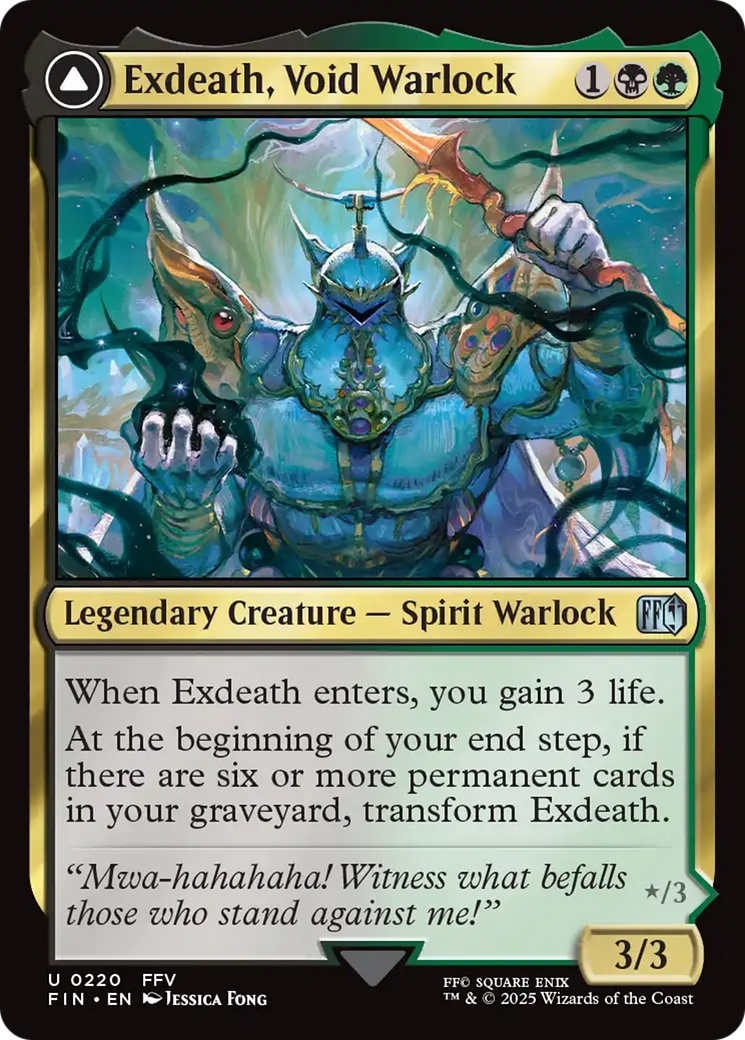 Exdeath, Void Warlock // Neo Exdeath, Dimension's End (FIN-220) - FINAL FANTASY - Premium MTG Single from Wizards of the Coast - Just $0.08! Shop now at Game Crave Tournament Store