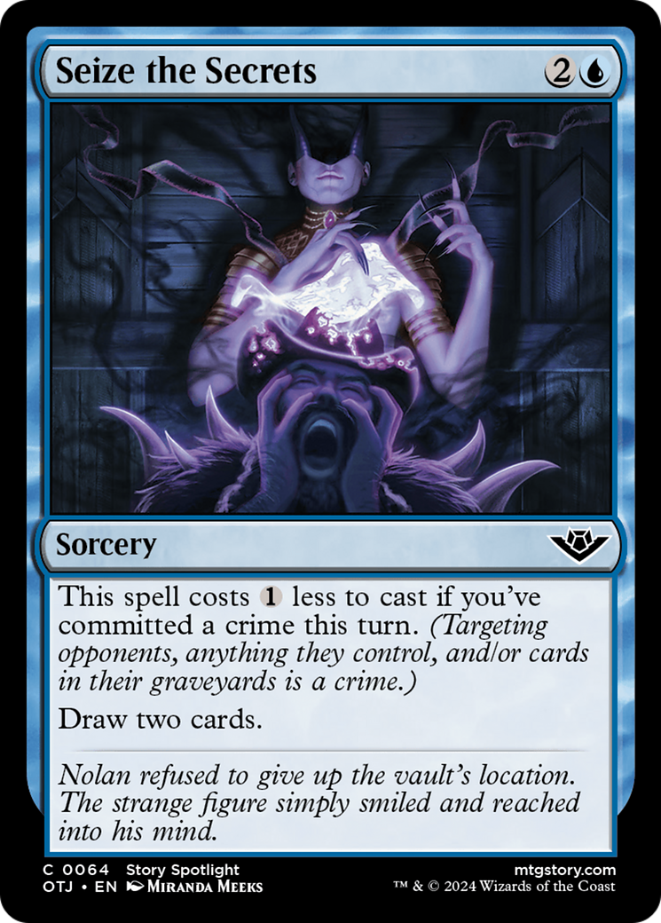 Seize the Secrets (OTJ-064) - Outlaws of Thunder Junction Foil - Premium MTG Single from Wizards of the Coast - Just $0.25! Shop now at Game Crave Tournament Store