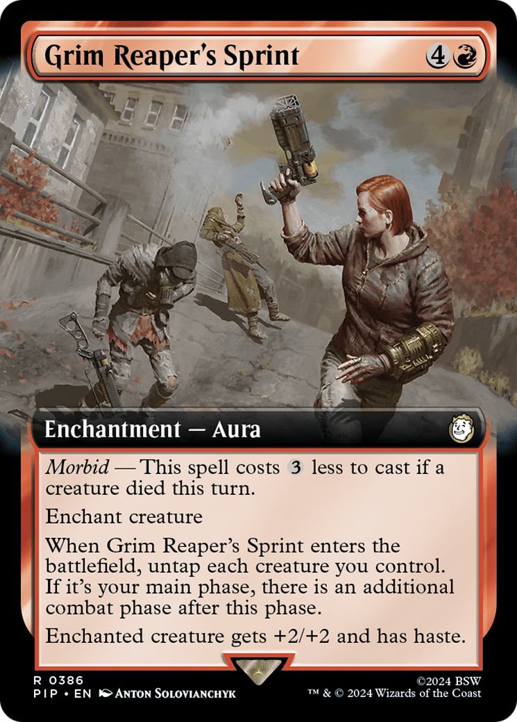 Grim Reaper's Sprint (PIP-386) - Fallout: (Extended Art) - Premium MTG Single from Wizards of the Coast - Just $1.11! Shop now at Game Crave Tournament Store
