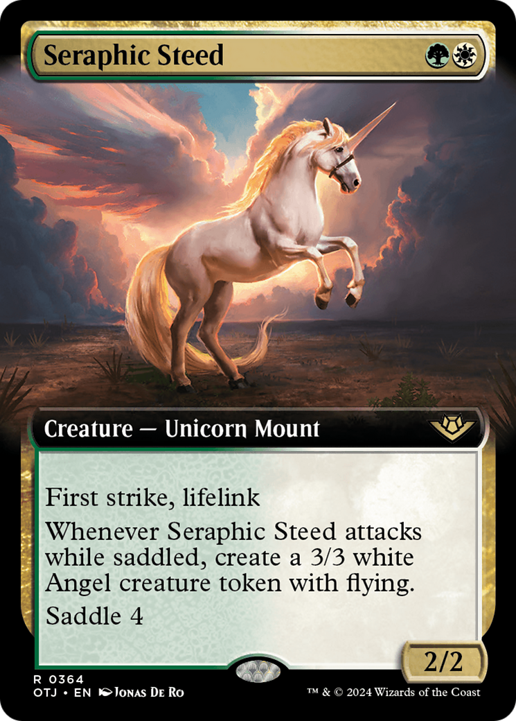 Seraphic Steed (OTJ-364) - Outlaws of Thunder Junction: (Extended Art) - Premium MTG Single from Wizards of the Coast - Just $0.30! Shop now at Game Crave Tournament Store