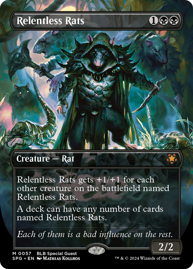 Relentless Rats (SPG-057) - Special Guests (Borderless) Foil - Premium MTG Single from Wizards of the Coast - Just $7.22! Shop now at Game Crave Tournament Store