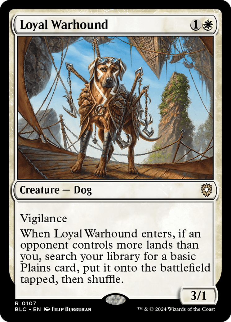 Loyal Warhound (BLC-107) - Bloomburrow Commander - Premium MTG Single from Wizards of the Coast - Just $0.29! Shop now at Game Crave Tournament Store