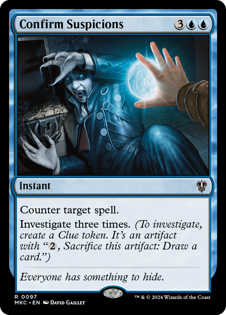 Confirm Suspicions (MKC-097) - Murders at Karlov Manor Commander - Premium MTG Single from Wizards of the Coast - Just $0.25! Shop now at Game Crave Tournament Store