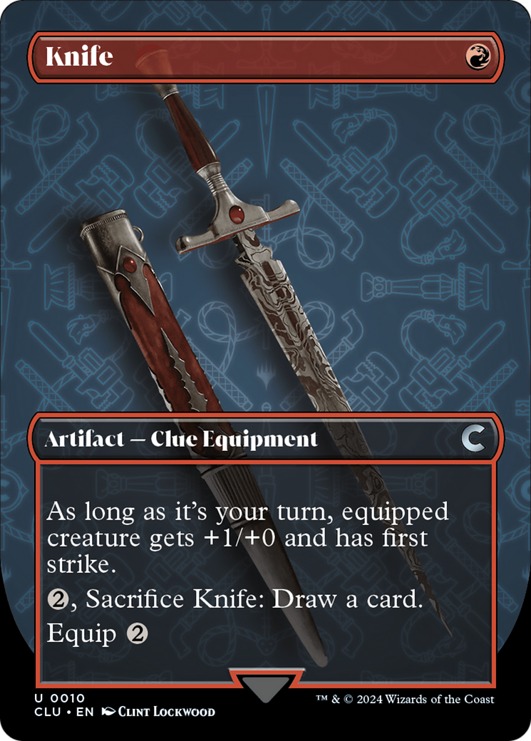 Knife (CLU-010) - Ravnica: Clue Edition (Borderless) - Premium MTG Single from Wizards of the Coast - Just $0.25! Shop now at Game Crave Tournament Store