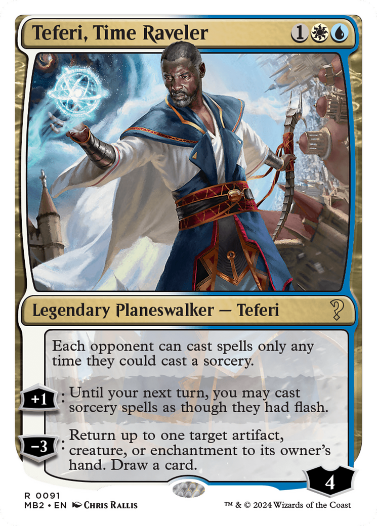 Teferi, Time Raveler (MB2-091) - Mystery Booster 2 - Premium MTG Single from Wizards of the Coast - Just $3.02! Shop now at Game Crave Tournament Store