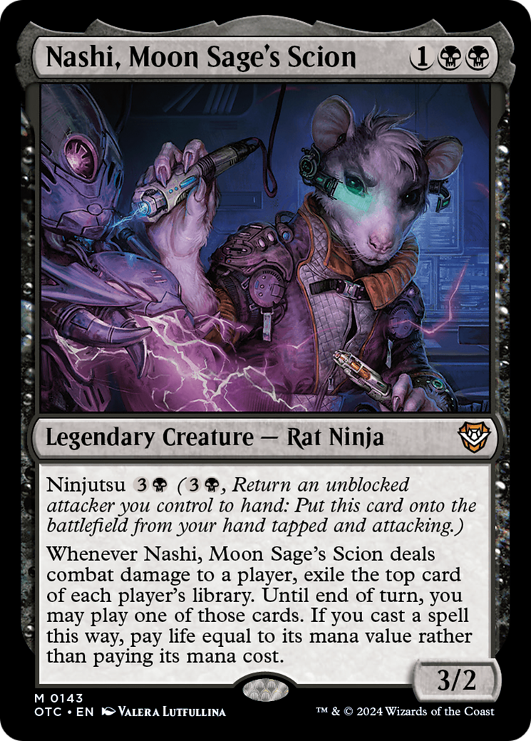Nashi, Moon Sage's Scion (OTC-143) - Outlaws of Thunder Junction Commander - Premium MTG Single from Wizards of the Coast - Just $0.89! Shop now at Game Crave Tournament Store