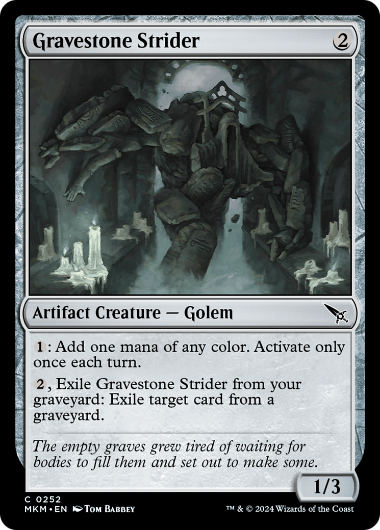 Gravestone Strider (MKM-252) - Murders at Karlov Manor Foil - Premium MTG Single from Wizards of the Coast - Just $0.25! Shop now at Game Crave Tournament Store