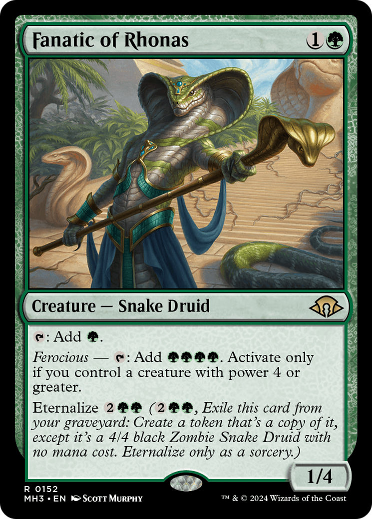 Fanatic of Rhonas (MH3-152) - Modern Horizons 3 Foil - Premium MTG Single from Wizards of the Coast - Just $8.20! Shop now at Game Crave Tournament Store