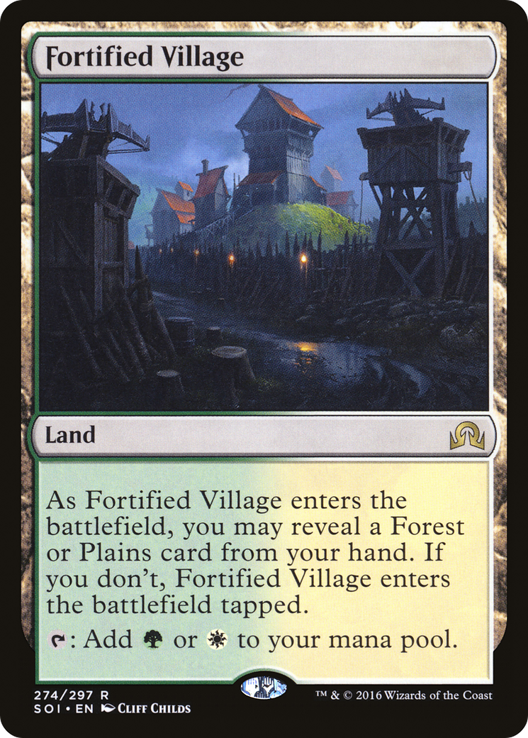 Fortified Village (SOI-274) - Shadows over Innistrad - Premium MTG Single from Wizards of the Coast - Just $0.25! Shop now at Game Crave Tournament Store
