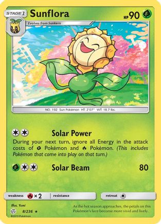 Sunflora 8/236 - SM Cosmic Eclipse Reverse Holofoil