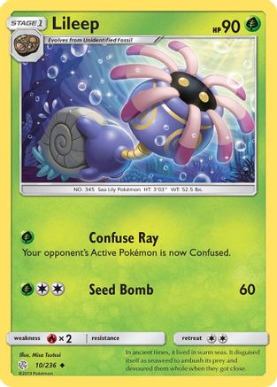 Lileep 10/236 - SM Cosmic Eclipse Reverse Holofoil