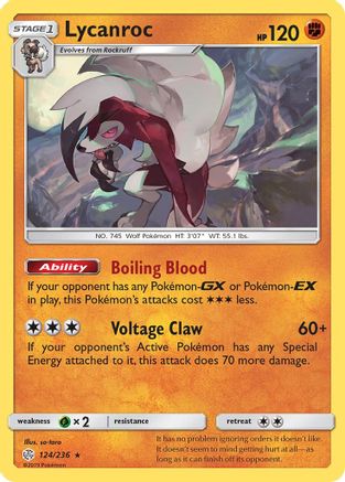 Lycanroc 124/236 - SM Cosmic Eclipse Reverse Holofoil