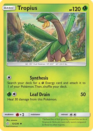 Tropius 12/236 - SM Cosmic Eclipse Reverse Holofoil