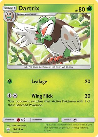 Dartrix 19/236 - SM Cosmic Eclipse Reverse Holofoil