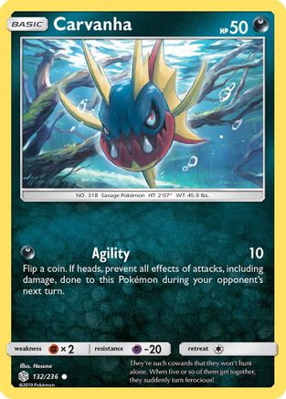 Carvanha 132/236 - SM Cosmic Eclipse Reverse Holofoil