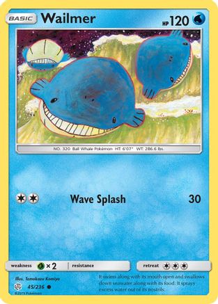 Wailmer 45/236 - SM Cosmic Eclipse Reverse Holofoil