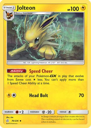 Jolteon 70/236 - SM Cosmic Eclipse Reverse Holofoil