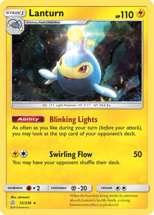 Lanturn 72/236 - SM Cosmic Eclipse Reverse Holofoil