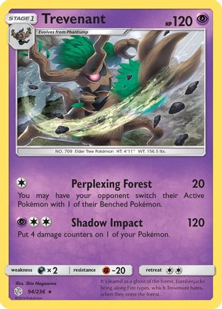 Trevenant 94/236 - SM Cosmic Eclipse Reverse Holofoil