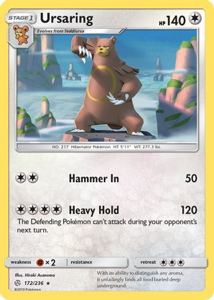 Ursaring 172/236 - SM Cosmic Eclipse Reverse Holofoil