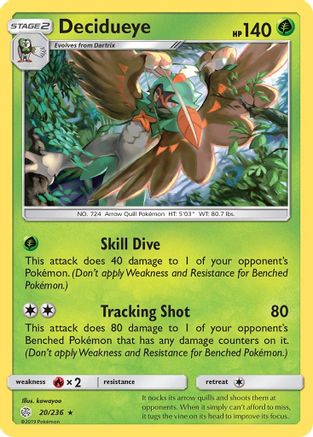 Decidueye 20/236 - SM Cosmic Eclipse Reverse Holofoil