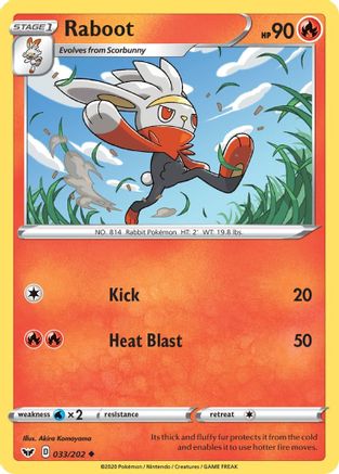 Raboot 33/202 - Sword & Shield Reverse Holofoil