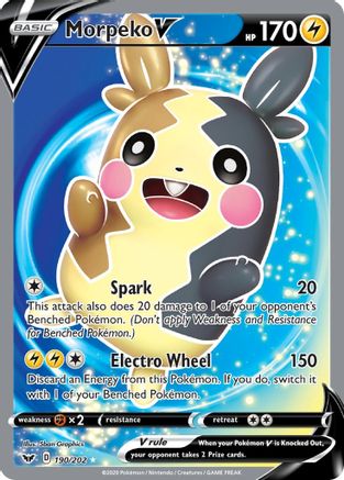 Morpeko V 190/202 - Sword & Shield Holofoil