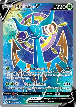 Dhelmise V 187/202 - Sword & Shield Holofoil
