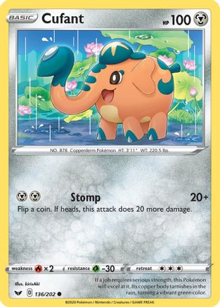 Cufant 136/202 - Sword & Shield Reverse Holofoil