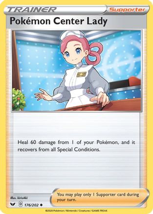 Pokémon Center Lady 176/202 - Sword & Shield Reverse Holofoil