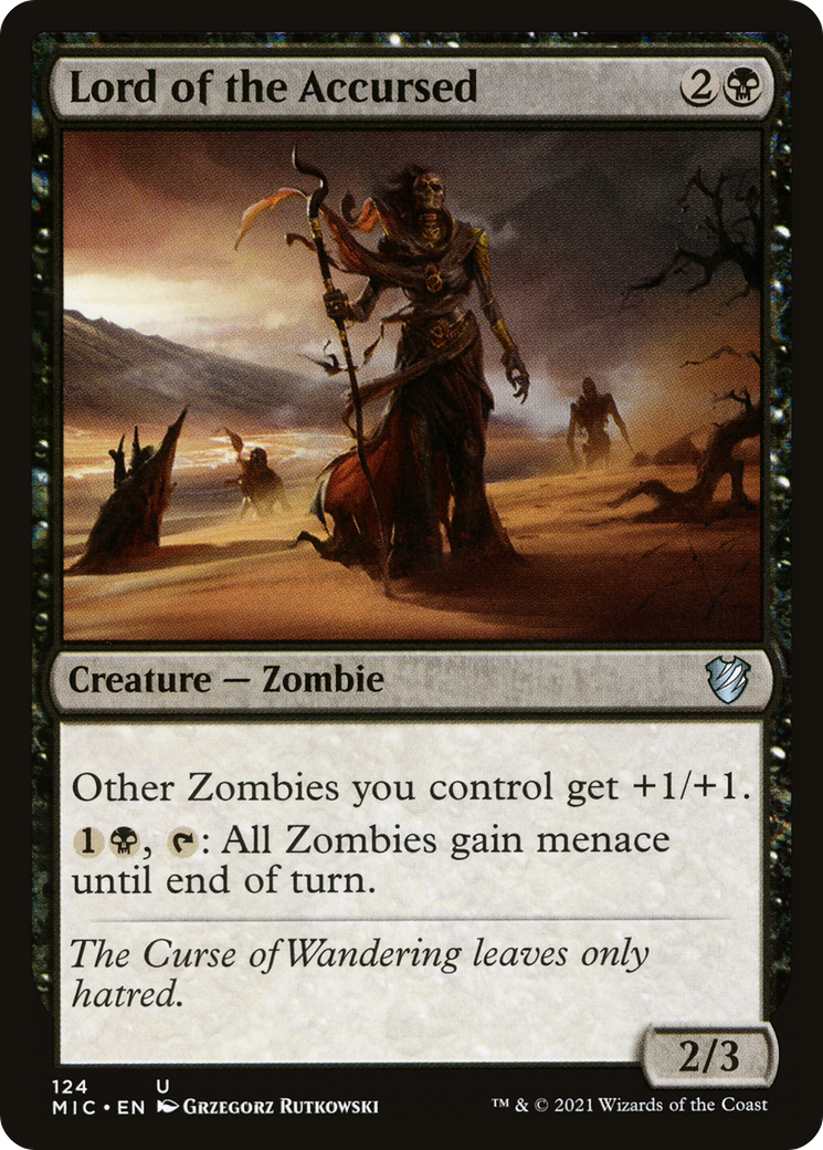 Lord of the Accursed (MIC-124) - Midnight Hunt Commander - Premium MTG Single from Wizards of the Coast - Just $0.08! Shop now at Game Crave Tournament Store