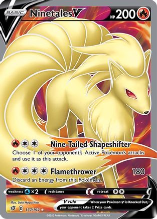 Ninetales V 177/192 - Rebel Clash Holofoil