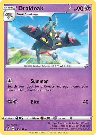 Drakloak 90/192 - Rebel Clash Reverse Holofoil
